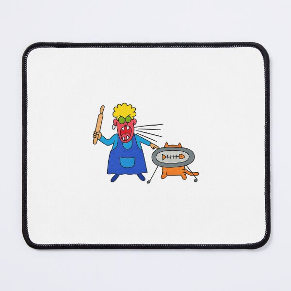 Item preview, Angry Chef and Naughty Cat – Funny Hand-Drawn Cartoon designed and sold by YokoByIngoErno.