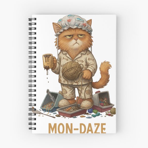 Item preview, MON DAZE: Grumpy Cat PJs, Coffee, and Tangle Disaster designed and sold by zoughlal.