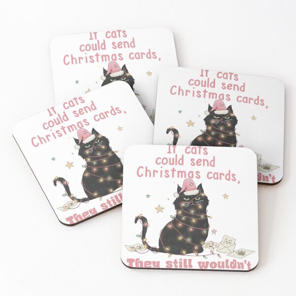 Item preview, IF CATS COULD SEND CHRISTMAS CARDS: They Wouldn't Black Cat designed and sold by zoughlal.