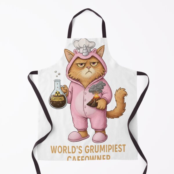 Item preview, WORLD'S GRUMPIEST CAFEOWNER: Unicorn Cat Caffeine Volcano designed and sold by zoughlal.