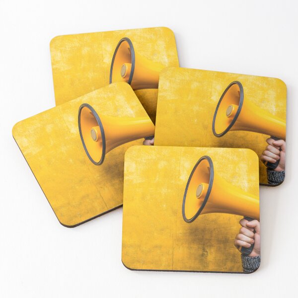 Item preview, Bright yellow megaphone in hand designed and sold by anytka.