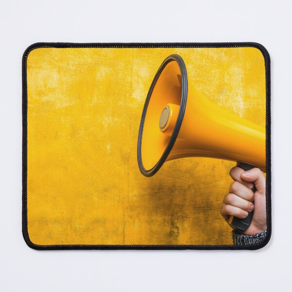 Item preview, Bright yellow megaphone in hand designed and sold by anytka.