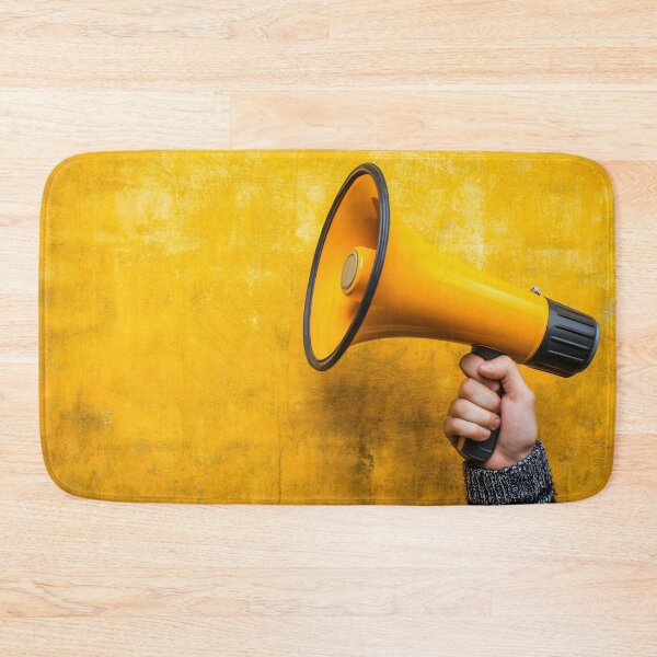 Item preview, Bright yellow megaphone in hand designed and sold by anytka.