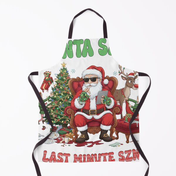 Item preview, SANTA SAYS LAST MINUTE SZN: Stressed Elves and Chill Santa designed and sold by zoughlal.