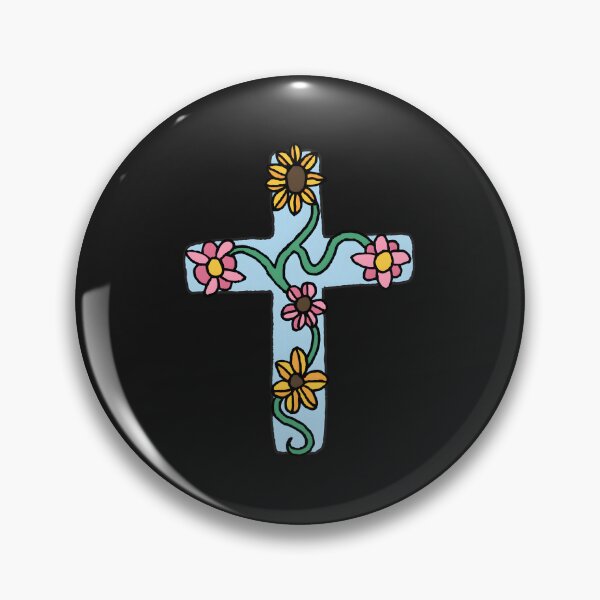 Item preview, Hand-Drawn Floral Cross designed and sold by LR5p6Swuy6.