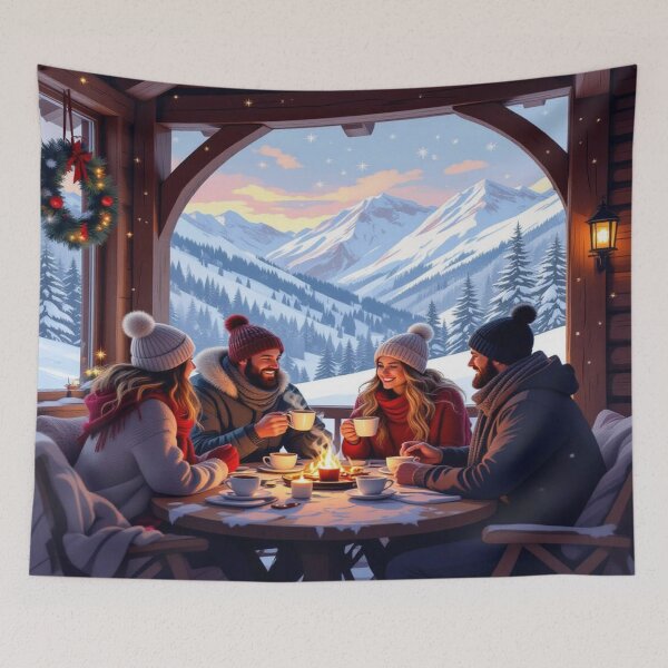 Item preview, Winter Glow - Alpine magic, fireplace light & snow magic – Cozy vibes for your home designed and sold by FotoworldEdel.