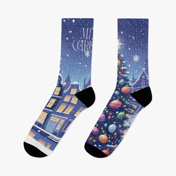 Item preview, Magical Amsterdam in the Snow – Dutch Christmas City Scene with Canals and Tree Lights designed and sold by Sugar Wisdom .