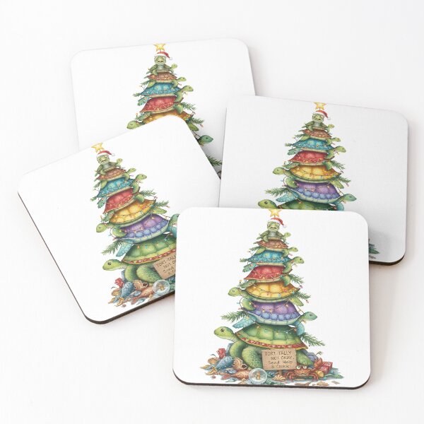 Item preview, TORT-TALLY NOT OKAY: Stressed Sea Turtle Christmas Tree designed and sold by zoughlal.