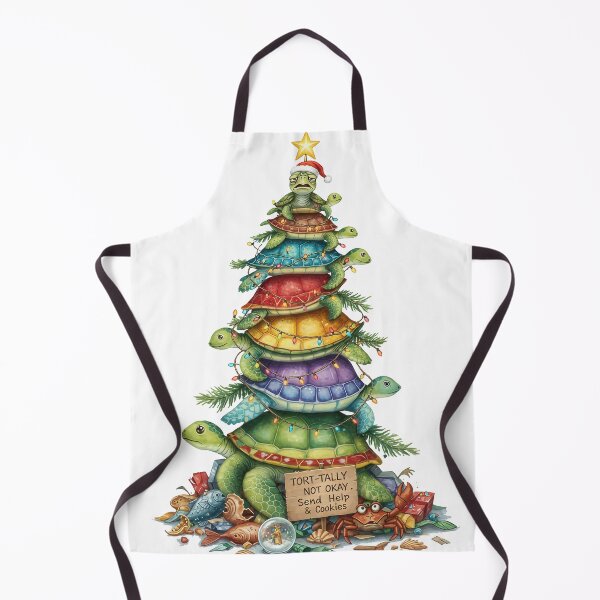 Item preview, TORT-TALLY NOT OKAY: Stressed Sea Turtle Christmas Tree designed and sold by zoughlal.
