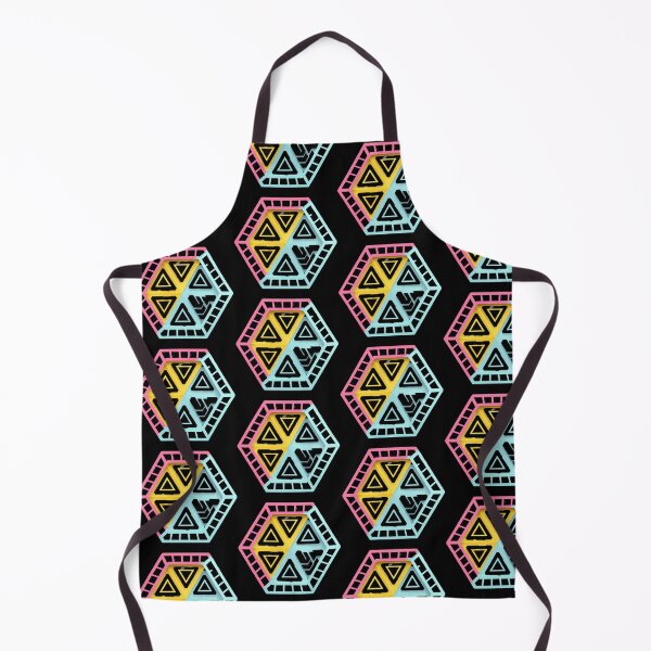 Artikelvorschau, Geometrische Sechseckkunst – Abstraktes Neon-Dreieck-Design entworfen und verkauft von IndianShopper.