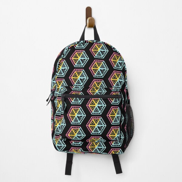Item preview, Geometric Hexagon Art – Neon Triangle Abstract Design designed and sold by IndianShopper.