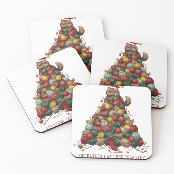 Item preview, OPERATION CATTREE DISASTER: Yarn Ball Knitting Christmas Tree designed and sold by zoughlal.