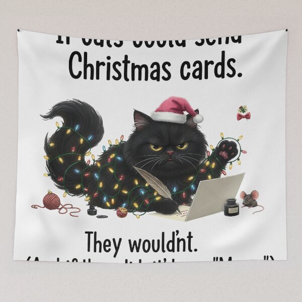 Item preview, IF CATS COULD SEND CHRISTMAS CARDS: Meow Sarcasm designed and sold by zoughlal.