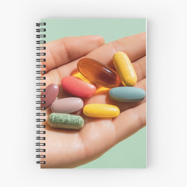 Item preview, Colorful vitamins held in a hand designed and sold by anytka.