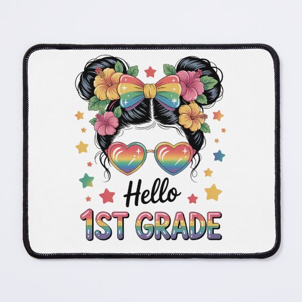 Item preview, Hello 1St Grade Messy Bun First Day Of School Teacher designed and sold by JonGogue.
