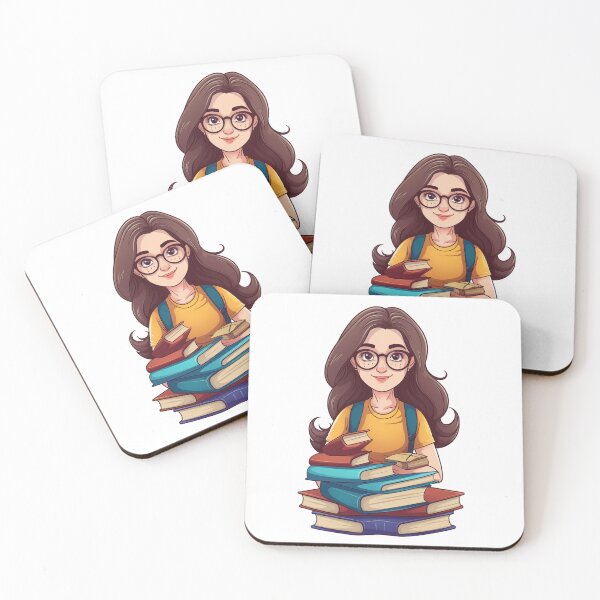 Item preview, Bespectacled Bookworm Girl designed and sold by New-School-Wave.