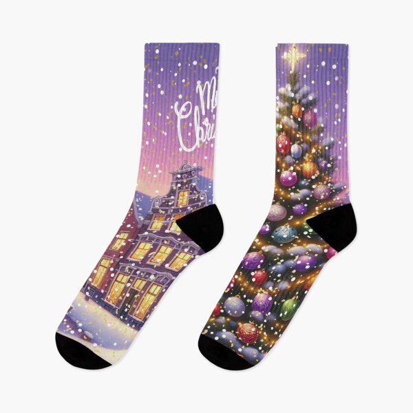 Item preview, Magical Amsterdam in the Snow – Dutch Christmas City Scene with Canals and Tree Lights designed and sold by Sugar Wisdom .