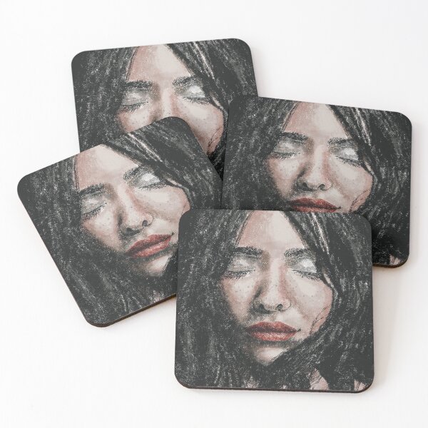 Item preview, Woman in Soft Pastels with Shadows and Red Lips designed and sold by Jennifer Margrave-Garcia.
