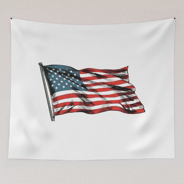 Artikelvorschau, Patriotische amerikanische Flagge im Vintage-Retro-Comic-Stil entworfen und verkauft von MiloOfficial.