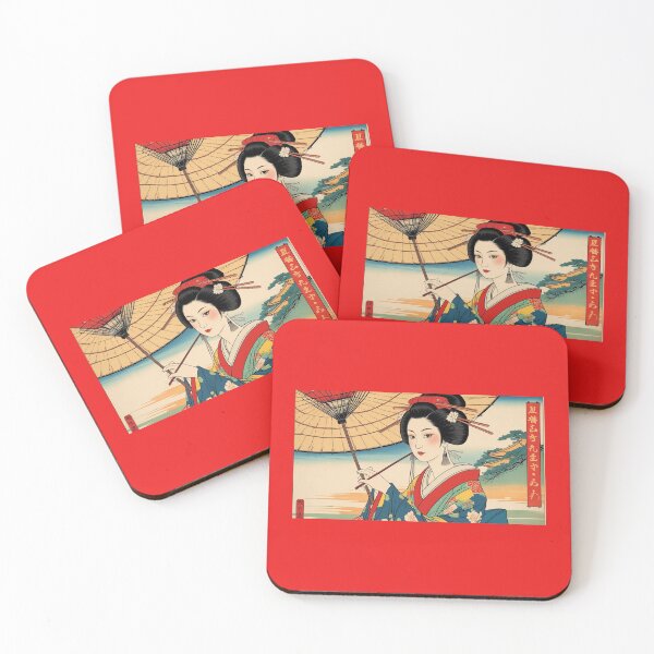 Item preview, Elegant Edo Beauty Ukiyo-e Art designed and sold by JapaneseStor.
