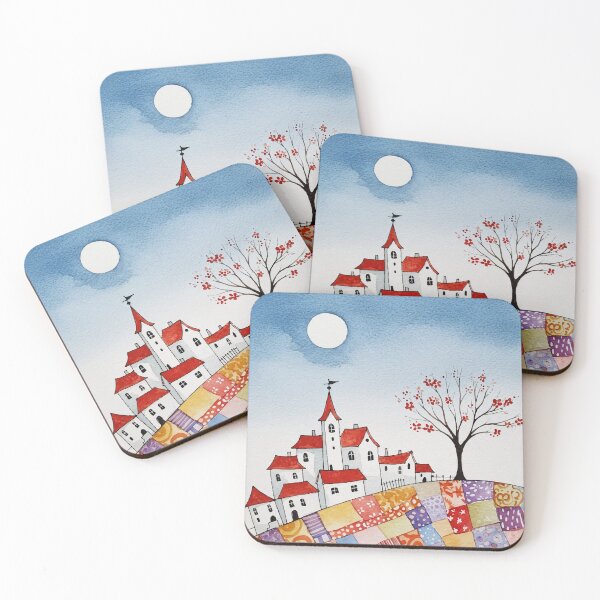 Item preview,  Village on a hill designed and sold by Design4uStudio.