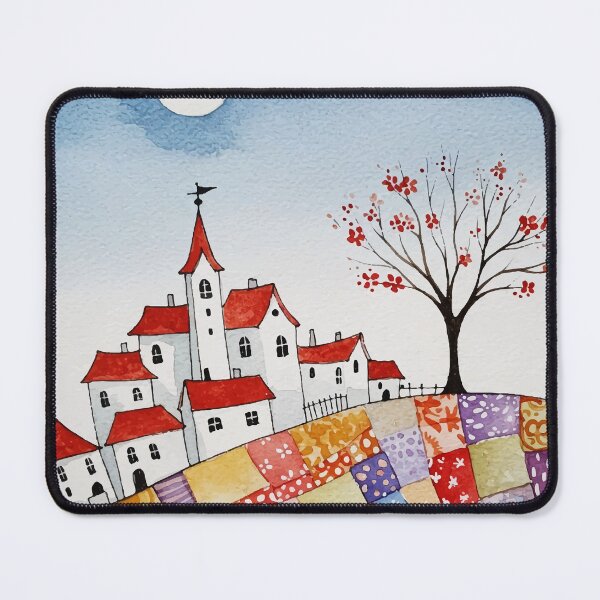 Item preview, Village on a hill designed and sold by Design4uStudio.