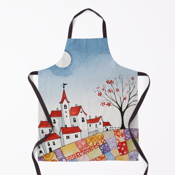 Item preview, Village on a hill designed and sold by Design4uStudio.