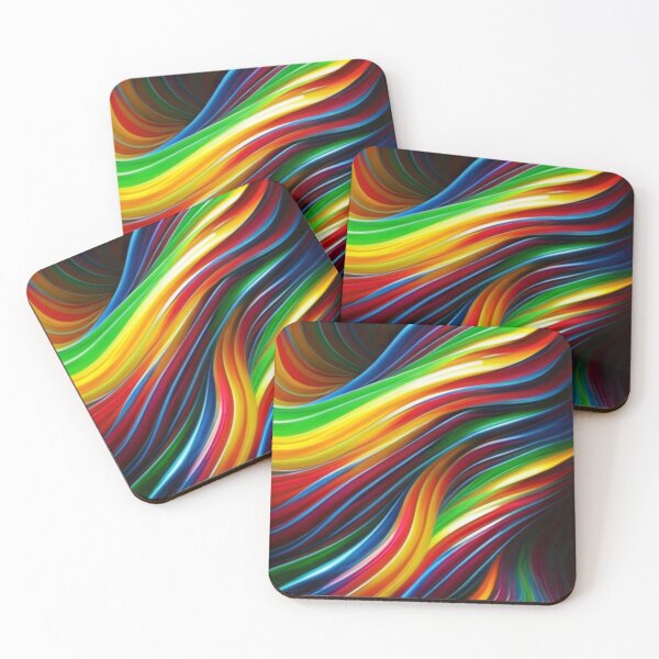 Item preview, logo, picture, illustration, graphics, Texture of neon stripes of multi-colored joy., conceptual art, painting, vivid, dark fantasy multicolor designed and sold by gulka8.
