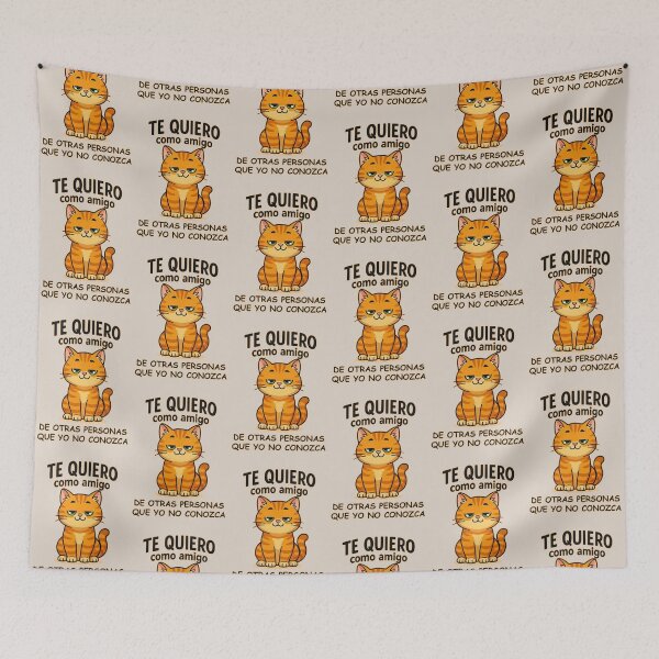 Item preview, Funny orange cat I love you as a friend, from other people, that I don't know. designed and sold by La Loca.