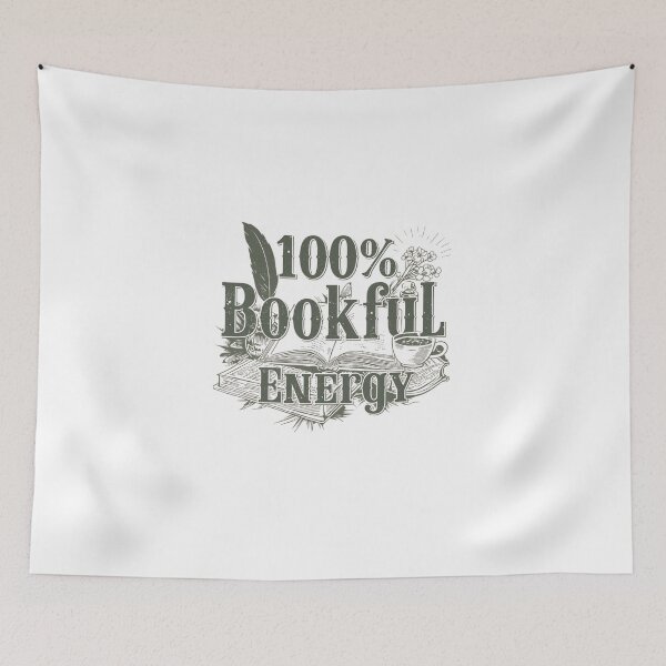 Item preview, 100% bookful energy– Book Lover Quote Design designed and sold by Happyhoo1.