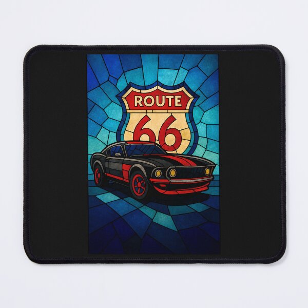 Item preview, Route 66 Muscle Car – Stained Glass Legend of the Road designed and sold by Les-Ink-Studio.