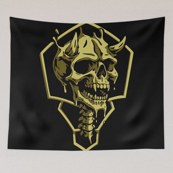 Item preview, Yellow horned skull designed and sold by manuvila.
