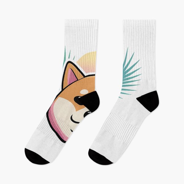 Item preview, Shiba Inu Such Chill Vaporwave Sticker | Meme Dog Pastel Art designed and sold by GiftsForge.