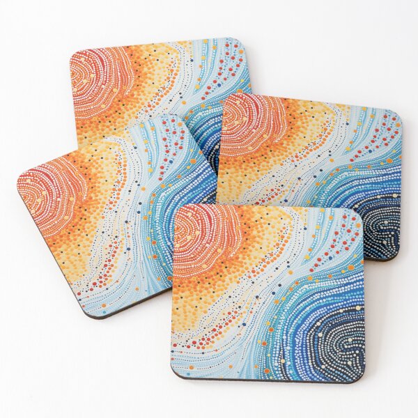Item preview, Aboriginal Inspired Dot Art - Between Lava and Water designed and sold by GrinGalore.