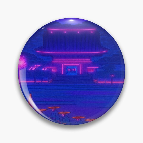 Item preview, Neon Ukiyo-e Procession: Zojo-ji Temple Nightscape designed and sold by Neo-Ukiyo-Wave.