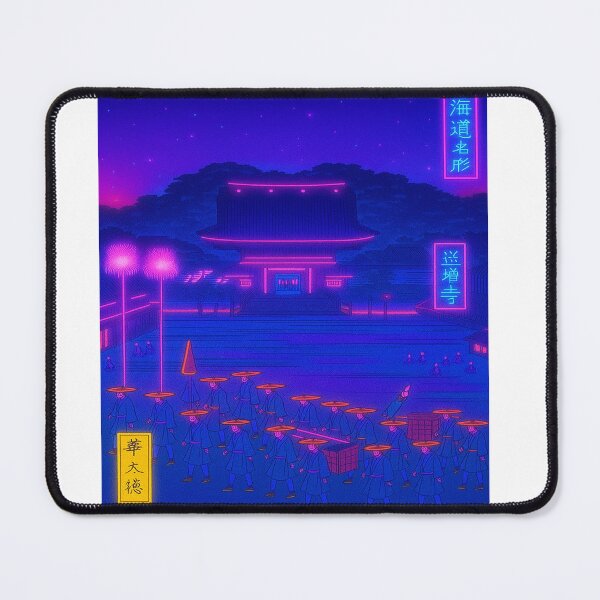 Item preview, Neon Ukiyo-e Procession: Zojo-ji Temple Nightscape designed and sold by Neo-Ukiyo-Wave.
