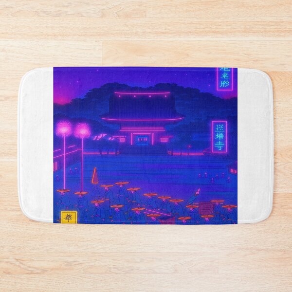 Item preview, Neon Ukiyo-e Procession: Zojo-ji Temple Nightscape designed and sold by Neo-Ukiyo-Wave.
