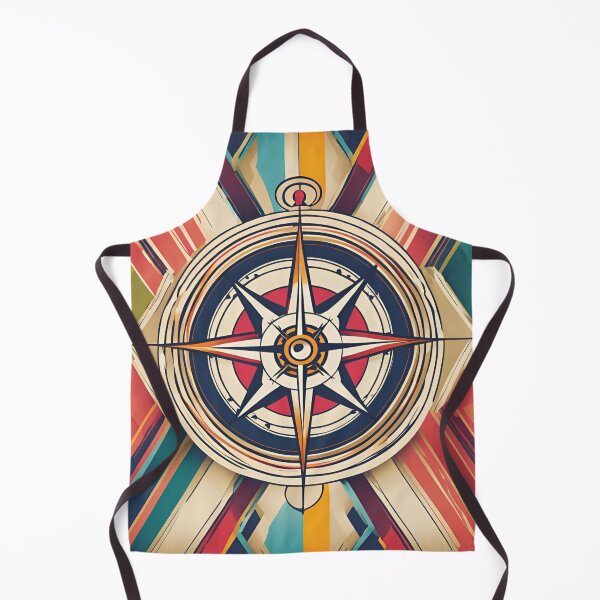 Item preview, Abstract compass – Geometric design in bold colors for adventure and orientation designed and sold by Spreesnake Design .