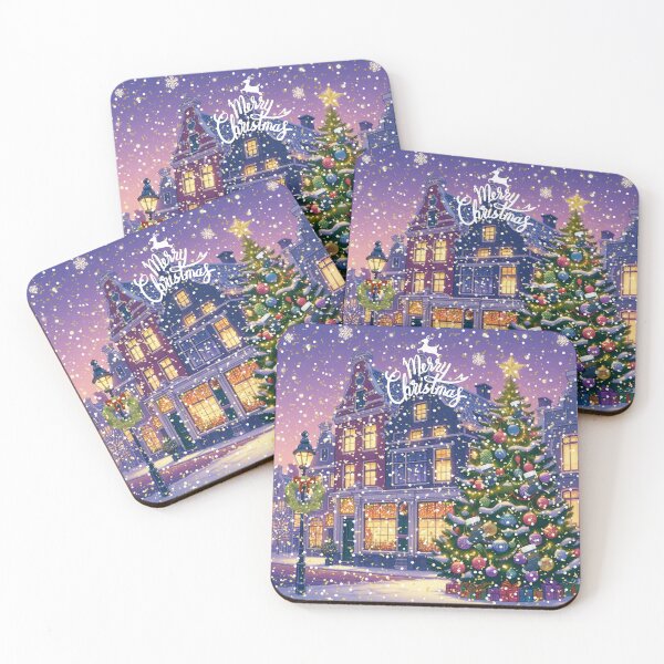 Item preview, Magical Amsterdam in the Snow – Dutch Christmas City Scene with Canals and Tree Lights designed and sold by Sugar Wisdom .