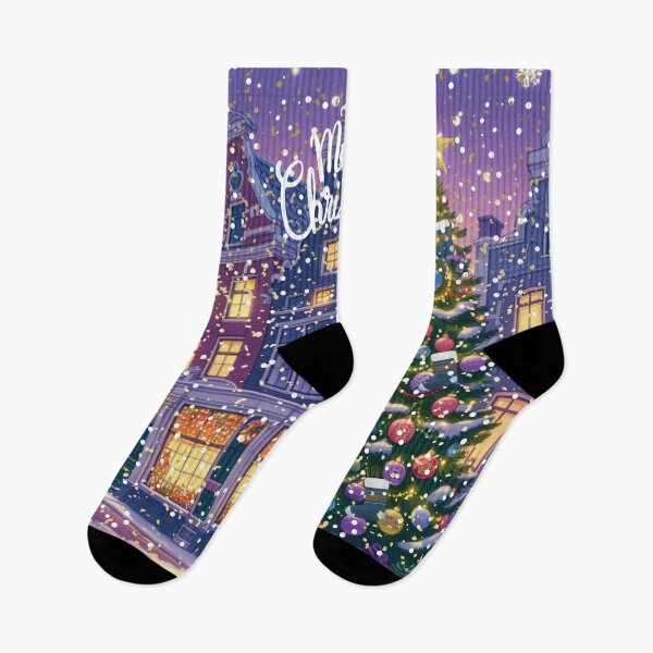 Item preview, Magical Amsterdam in the Snow – Dutch Christmas City Scene with Canals and Tree Lights designed and sold by Sugar Wisdom .