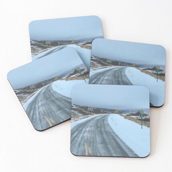 Item preview, Winter Snowy Norwegian Road Landscape designed and sold by ashandbubu.