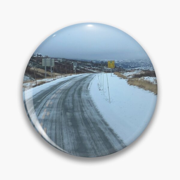 Item preview, Winter Snowy Norwegian Road Landscape designed and sold by ashandbubu.