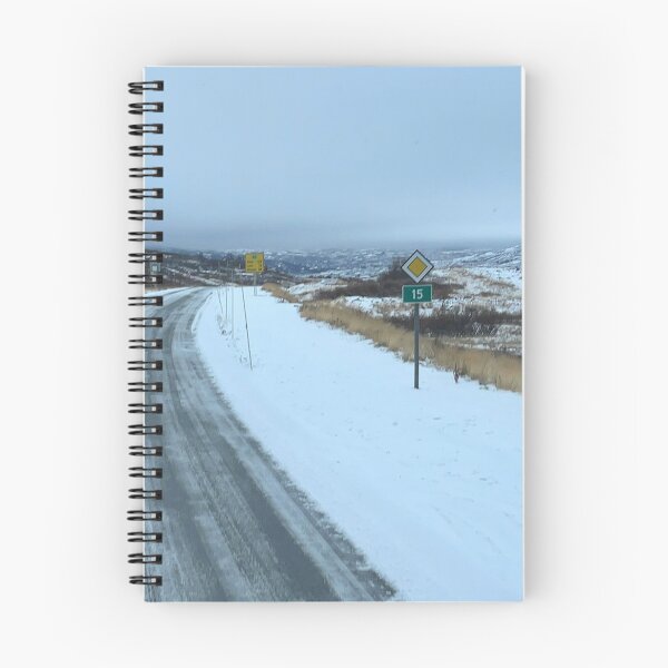 Item preview, Winter Snowy Norwegian Road Landscape designed and sold by ashandbubu.