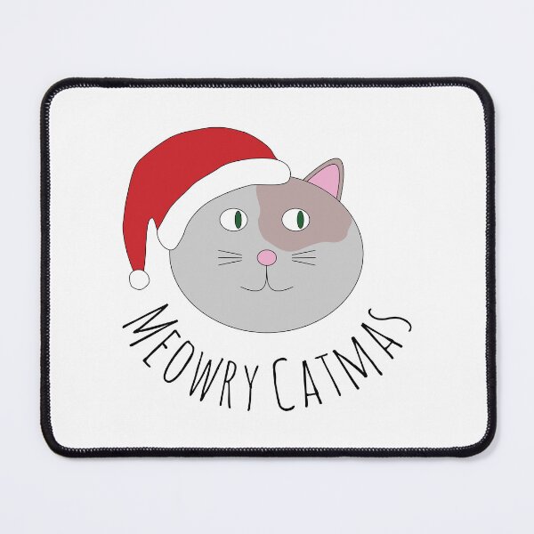 Item preview, Meowry Catmas | Black on White designed and sold by annemyne.