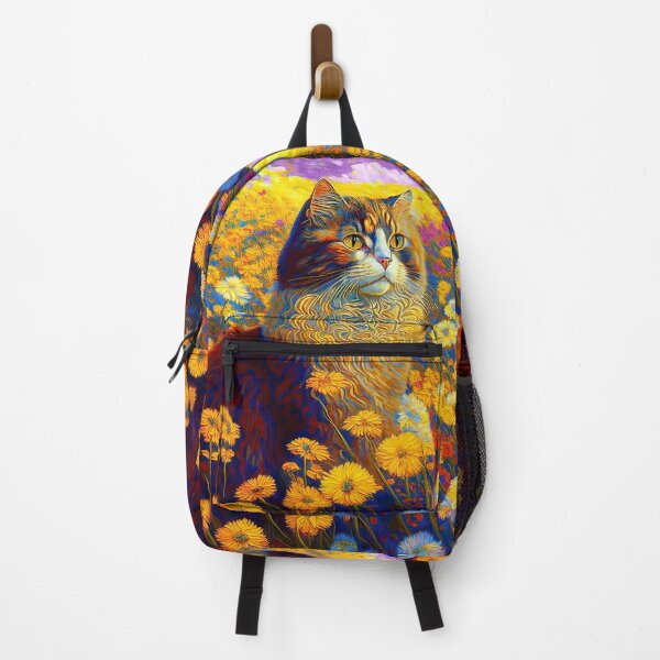 Item preview, Gilded Whiskers: Klimt-Style Cat in Floral Splendor designed and sold by LanaGustavsson.