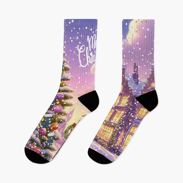 Item preview, Magical Amsterdam in the Snow – Dutch Christmas City Scene with Canals and Tree Lights designed and sold by Sugar Wisdom .