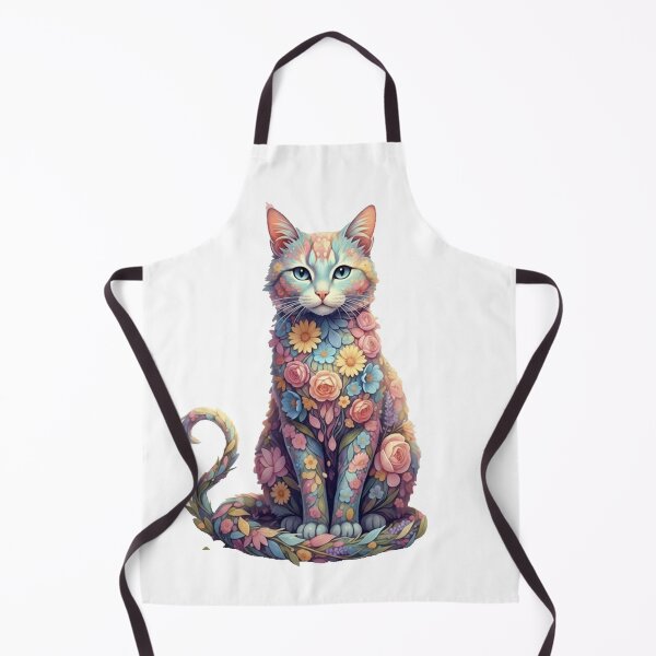Item preview, Floral Cat Art – Elegant Cat Made of Flowers | Botanical Animal Illustration designed and sold by RBToper.