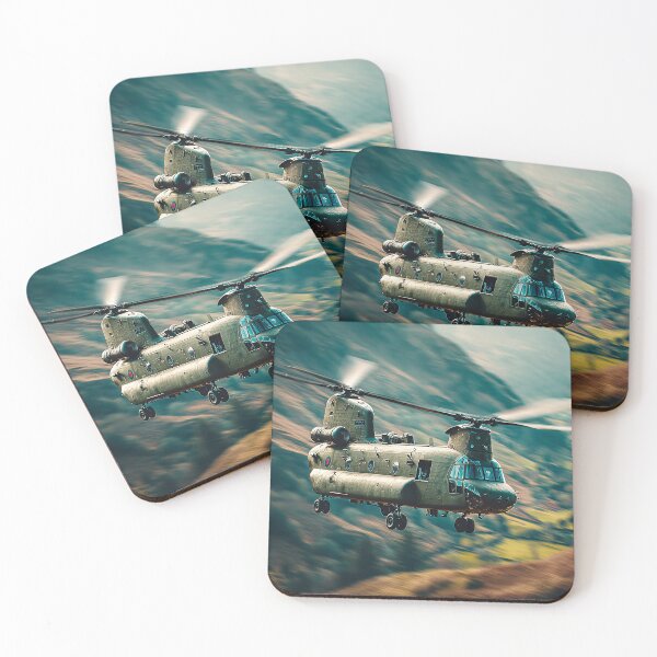 Item preview, Boeing Chinook Passing Over the Countryside Below at Dawn designed and sold by Skyframe Aviation.