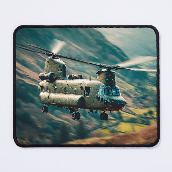 Item preview, Boeing Chinook Passing Over the Countryside Below at Dawn designed and sold by Skyframe Aviation.