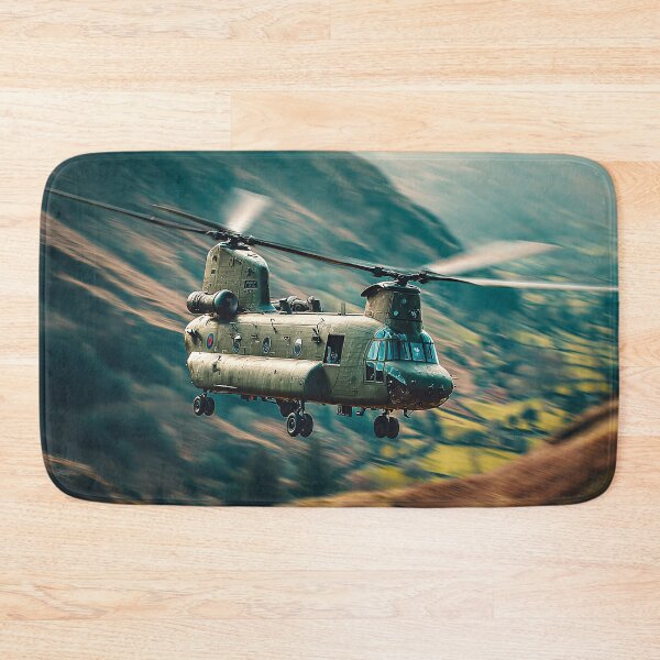 Item preview, Boeing Chinook Passing Over the Countryside Below at Dawn designed and sold by Skyframe Aviation.